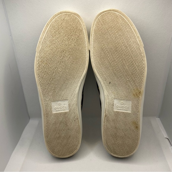 GUCCI Authentic Designer, Ghost Graffiti GG Logo Slip On Sneakers, Black (36) - Picture 8 of 12
